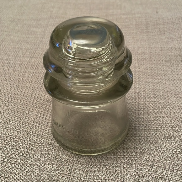 Vintage WHITALL TATUM No. 2 Clear Glass Conductor Insulator - Picture 8 of 8